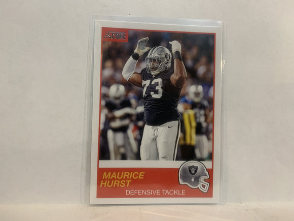 #36 Maurice Hurst Oakland Raiders 2019 Score Football Card MA