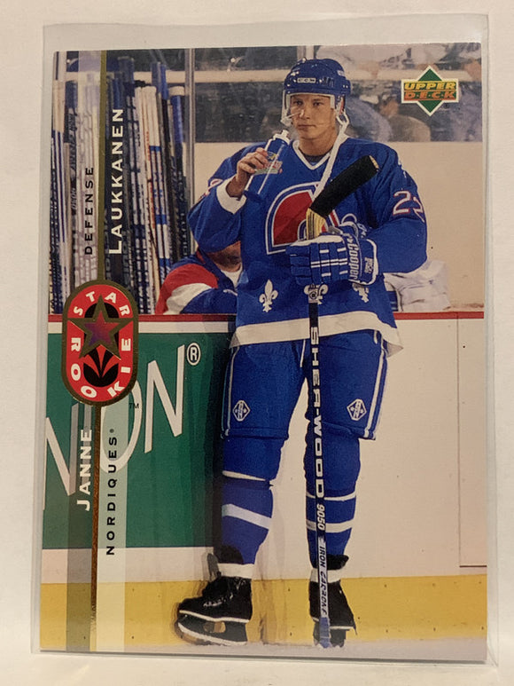 #251 Janne Laukkanen Rookie Quebec Nordiques 1994-95 Upper Deck Hockey Card  NHL
