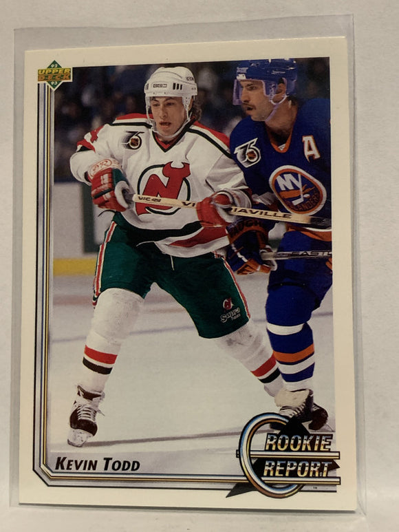 #365 Kevin Todd Rookie New Jersey Devils 1992-93 Upper Deck Hockey Card  NHL