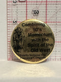Combing 80's Momentum with the Spirit of the Old West Button Pinback