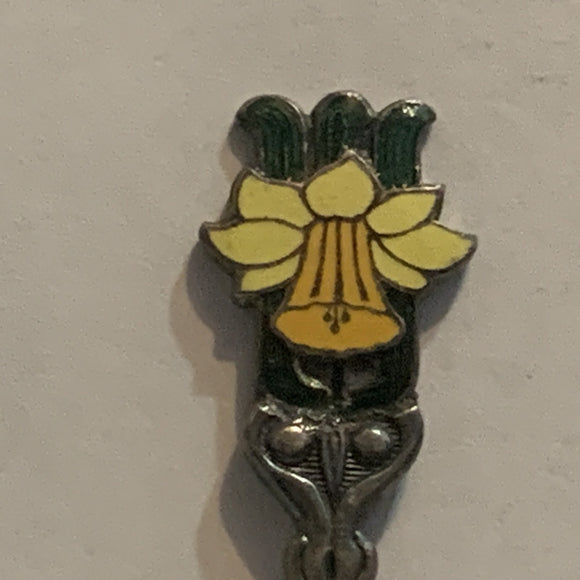 Yellow Daffodil Flower Collectable Souvenir Spoon AI