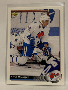 #513 Steve Duchesne Quebec Nordiques 1992-93 Upper Deck Hockey Card  NHL