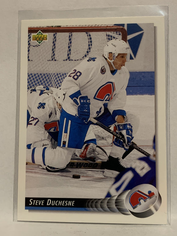 #513 Steve Duchesne Quebec Nordiques 1992-93 Upper Deck Hockey Card  NHL