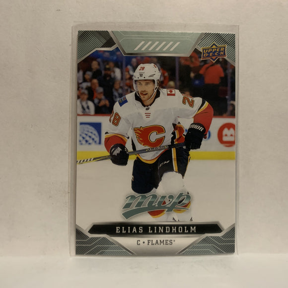 #32 Elias Lindholm Calgary Flames 2019-20 Upper Deck MVP Hockey Card KQ