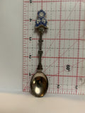 Blue White Clock Souvenir Spoon