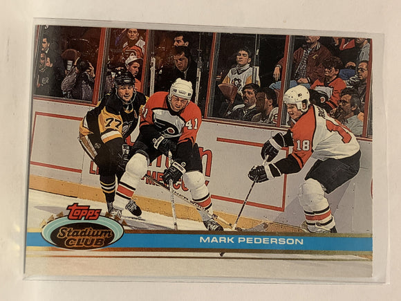 #291 Mark Pederson Rookie Montreal Canadiens 1991-92 Topps Stadium Club Hockey Card  NHL