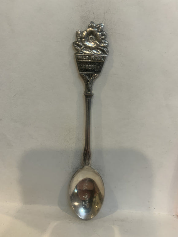 Lake View Alberta Wild Rose Souvenir Spoon
