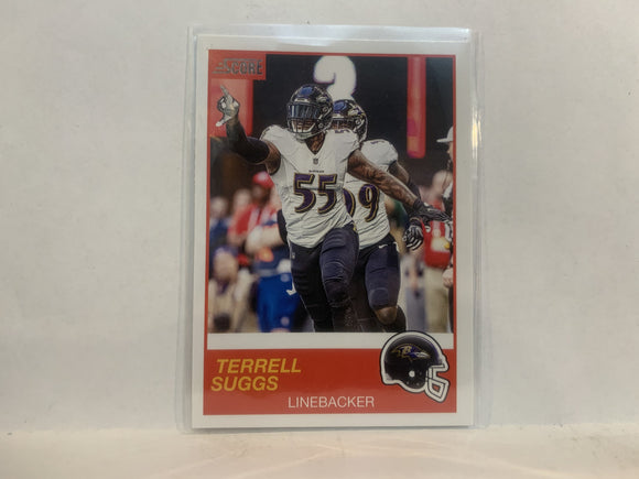 #84 Terrell Suggs Baltimore Ravens 2019 Score Football Card MB