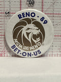 MGM Grand Hotel Reno '89 Button Pinback