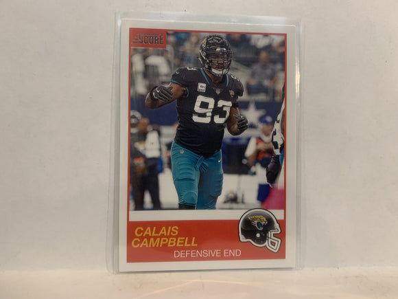 #69 Calais Campbell Jacksonville Jaquars 2019 Score Football Card MB