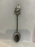 Man and Woman on a Sled Souvenir Spoon