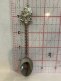 Man and Woman on a Sled Souvenir Spoon