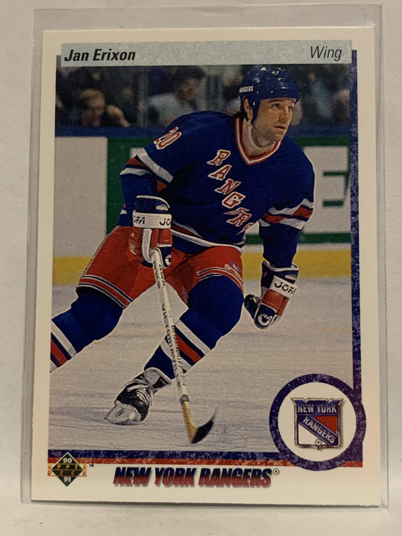#366 Jan Erixon New York Rangers 1990-91 Upper Deck Hockey Card  NHL