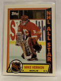 #12 Mike Vernon Calgary Flames 1989-90 Topps Sticker Insert Hockey Card  NHL