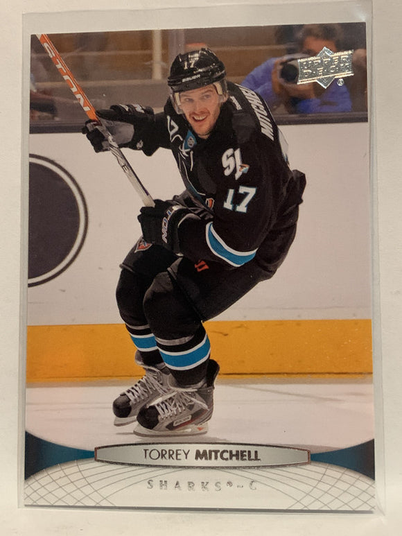 #296 Torrey Mitchell San Jose Sharks 2011-12 Upper Deck Series One Hockey Card  NHL
