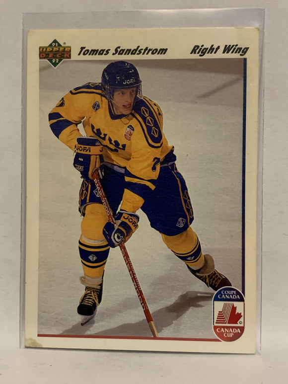 #30 Tomas Sandstrom Sweden 1991-92 Upper Deck Hockey Card  NHL