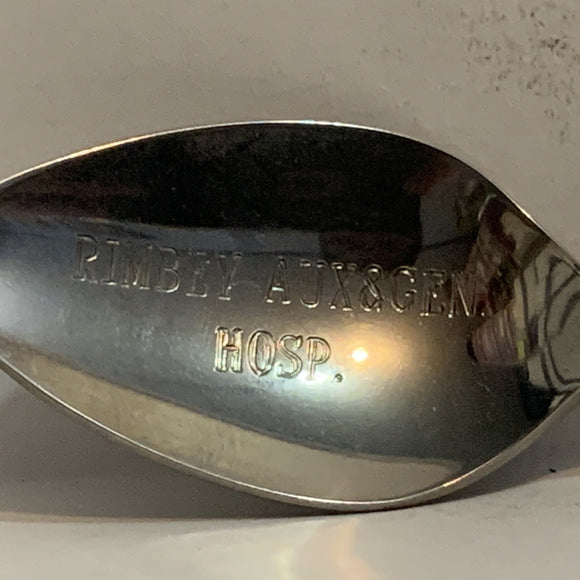 Rimbey Aux & General Hospital Alberta Collectable Souvenir Spoon AJ