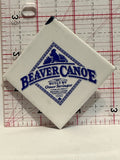 Beaver Canoe Omer Stringer Button Pinback