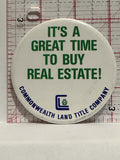 Common Wealth Land Title Company Button Pinback