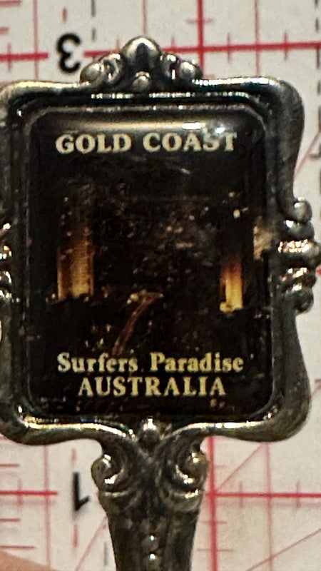 Gold Coast Surfers Paradise Australia Galaxy Silverplated Australia Souvenir Spoon