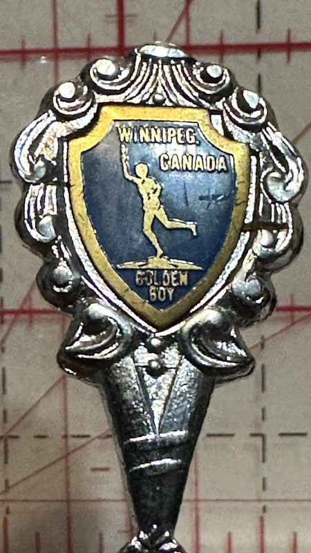 Winnipeg Canada Golden Boy Manitoba Souvenir Spoon
