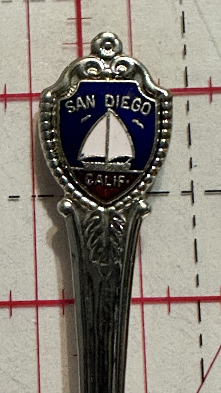 San Diego California Sail Boat California Souvenir Spoon