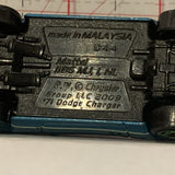 Blue '71 Dodge Charger ©2009 Hot Wheels Diecast Car FB