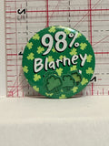 98% Blarney Shamrock Button Pinback