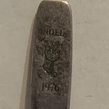 Noel 1976 Christmas Stocking Collectable Souvenir Spoon AJ