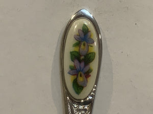 Blue Orchid Flower Collectable Souvenir Spoon NV