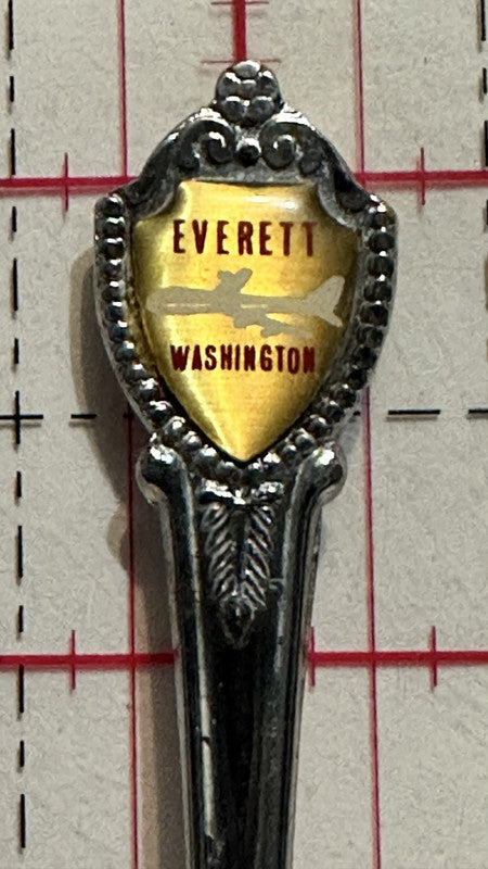 Everett Washington Jet Plane Washington Souvenir Spoon