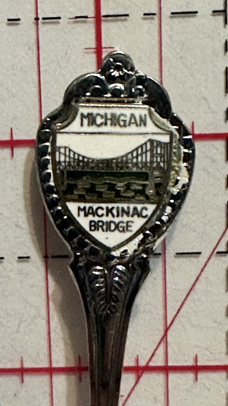 Mackinac Bridge Michigan  Michigan Souvenir Spoon