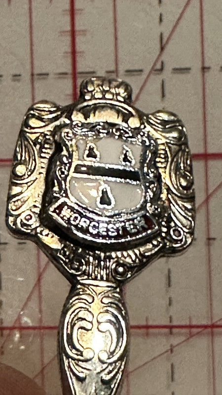 Worchester Crest Emblem Silver Plated England Europe Souvenir Spoon
