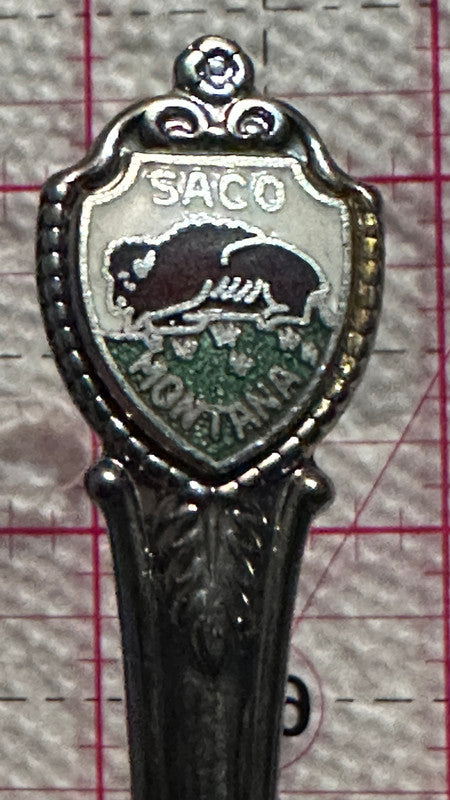 Saco Montana Bison  Souvenir Spoon