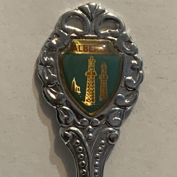 Cow Lake Alberta Oil Derricks Collectable Souvenir Spoon AK