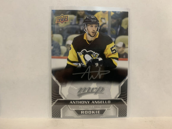 #233 Anthony Angello Silver Scripts Rookie Pittsburgh Penguins 2020-21 Upper Deck MVP Hockey Card MF