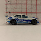 White Ford Falcon Race Car  Hot Wheels Diecast Car FC