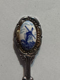 Blue and White Windmill Dezet 90 Misc  Souvenir Spoon