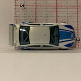 White Ford Falcon Race Car  Hot Wheels Diecast Car FC