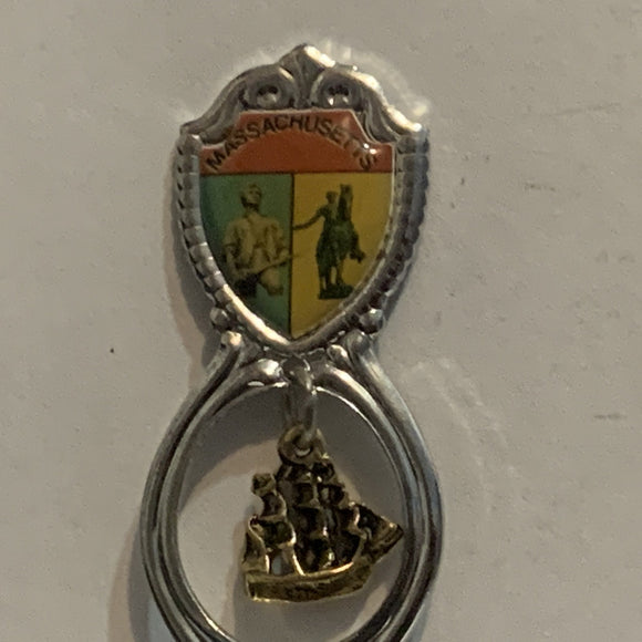 Massachusetts Fishing Historic Figures Collectable Souvenir Spoon AL