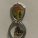 Massachusetts Fishing Historic Figures Collectable Souvenir Spoon AL