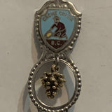 Cache Creek BC Gold Panner Pine Cone Collectable Souvenir Spoon AL