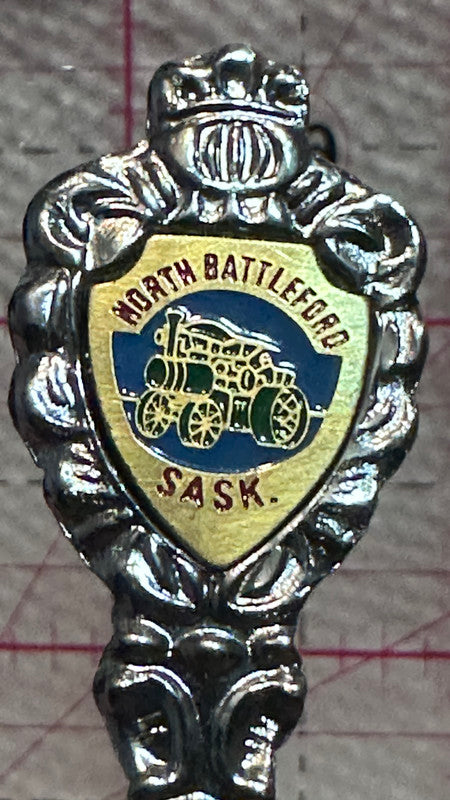 North Battlefrod Saskatchewan Tractor  Souvenir Spoon
