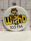 WPHD 103 FM Fox Button Pinback