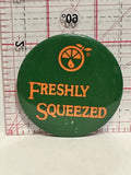 Freshly Squeezed Orange Juice Logo Button Pinback