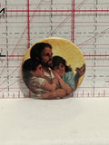 Jesus and Children Religious Button Pinback