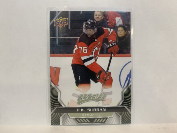 #150 P.K. Subban New Jersey Devils 2020-21 Upper Deck MVP Hockey Card MI