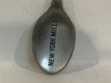 New York Mills Minnesota Pewter Collectable Souvenir Spoon NY