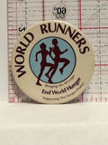 World Runners End World Hunger Button Pinback