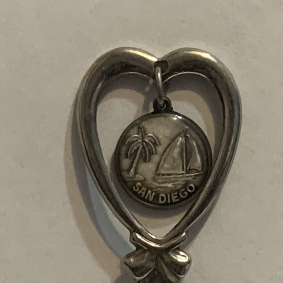 San Diego Beach Palm Tree Collectable Souvenir Spoon AN
